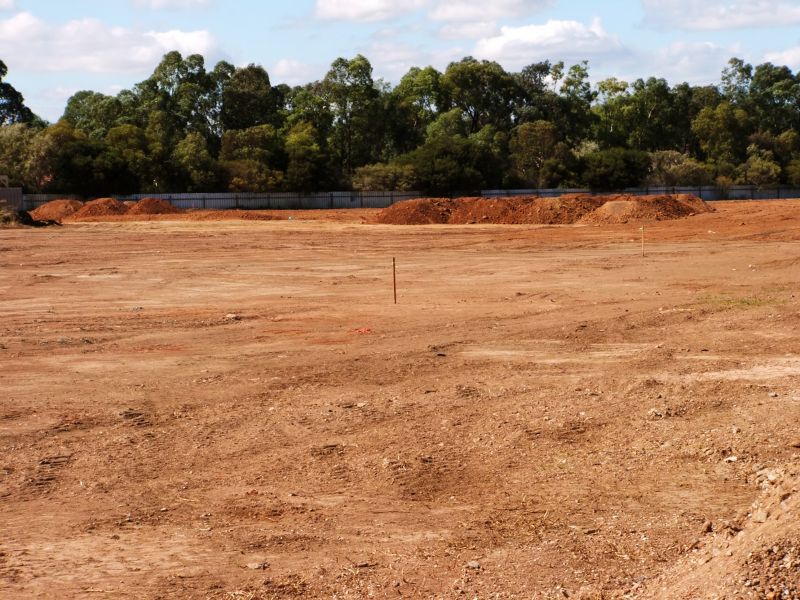 Cleared land ready for construction